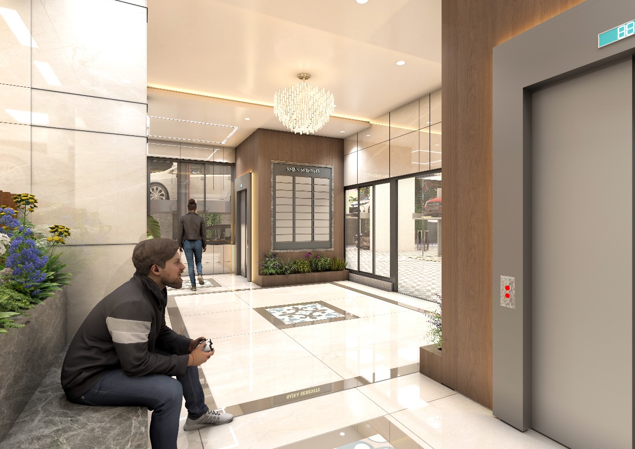 Contemporary lobby